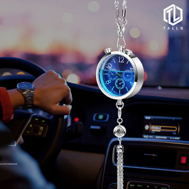 TL 톨른 차량용 룸미러 시계-방향제 2in1, 1개, 1개입, 헤스페리데스 자몽 10ml 룸미러형