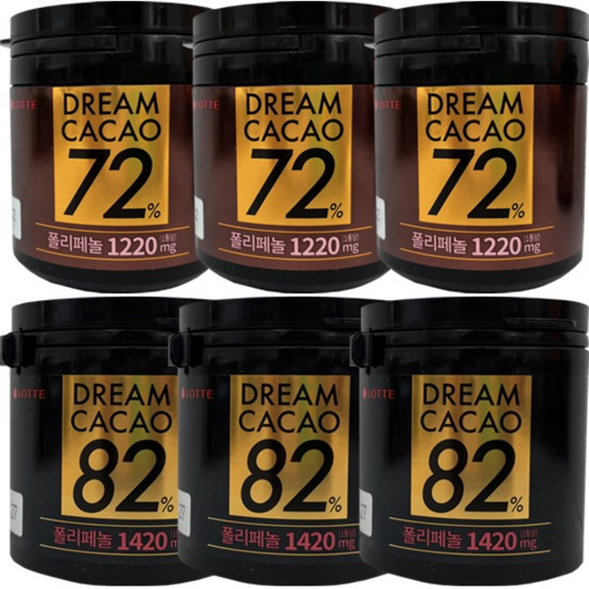 롯데 드림카카오 82% 3개+ 72% 3개, 86g, 1개