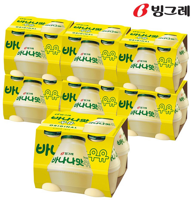 빙그레 바나나맛 우유, 바나나우유, 28개, 240ml