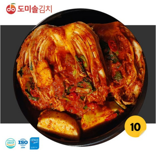 [도미솔김치] 도미솔 포기김치 10kg, 도미솔 포기김치 10kg 876920 도미솔김치, 1개