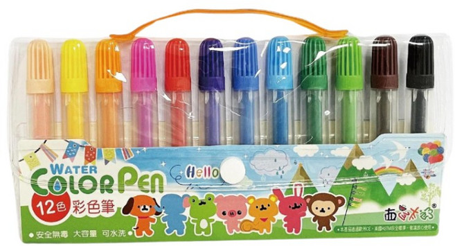 Soundy 水洗彩色筆, 1個, 12色 經典款