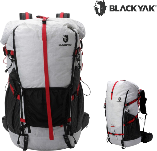 [매장발송] 블랙야크 공용 남성 여성 등산 배낭 내구성 경량성 메쉬 통기성 밀착감 허리벨트 기능성 백팩킹 트레킹 아이스클라이밍 캠핑 아웃도어 다용도 대형 백팩, W화이트