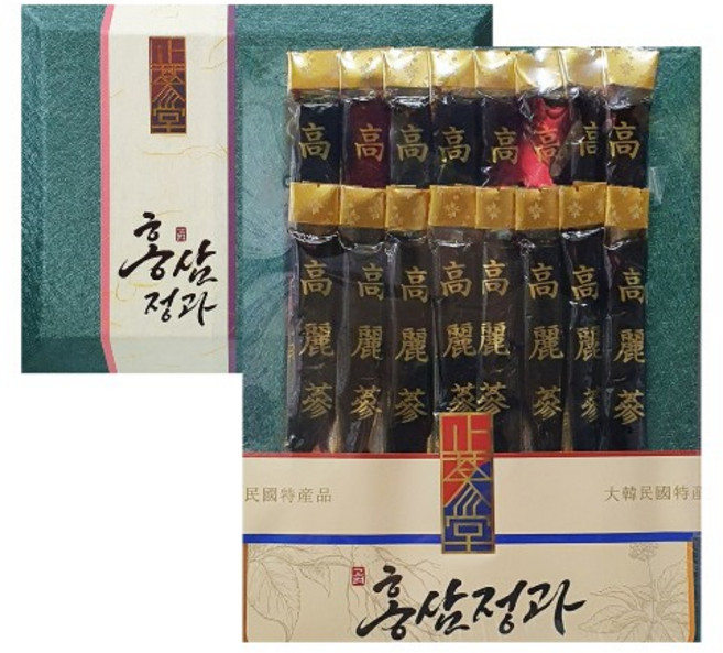 [금산인삼] 꿀담은 한뿌리 홍삼정과 홍삼진과 400g 1세트 + 금보자기포장 (빠른당일배송) 선물세트 상견례선물, 1개