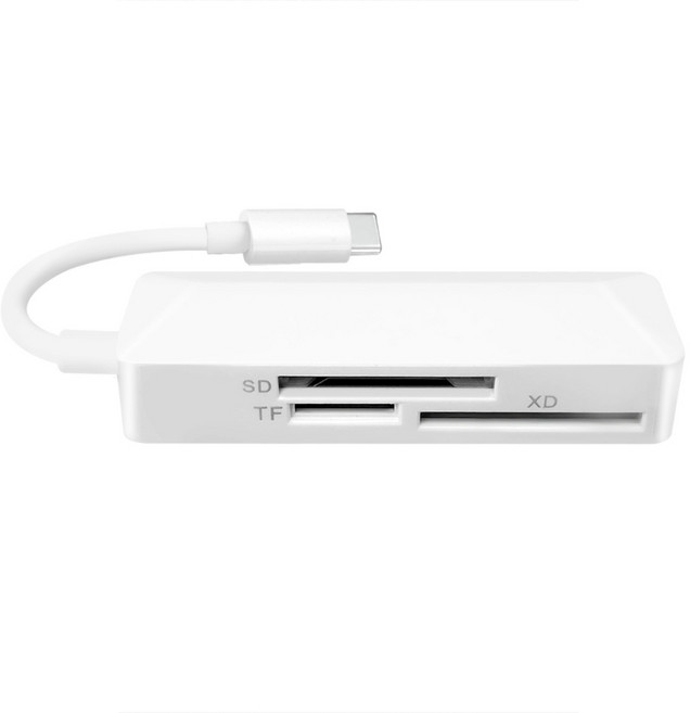 3 in 1 카드 리더 1 in Universal XD TFSD 카드 리더 USB C 고속 메모리 카드 리더 컨버터 랩탑