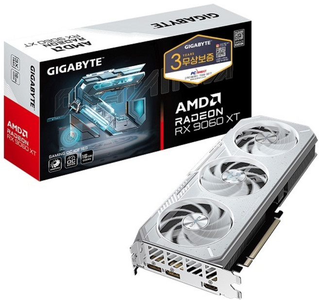 (GIGABYTE) 라데온 RX 9060 XT Gaming OC ICE D6 16GB 피씨디렉트