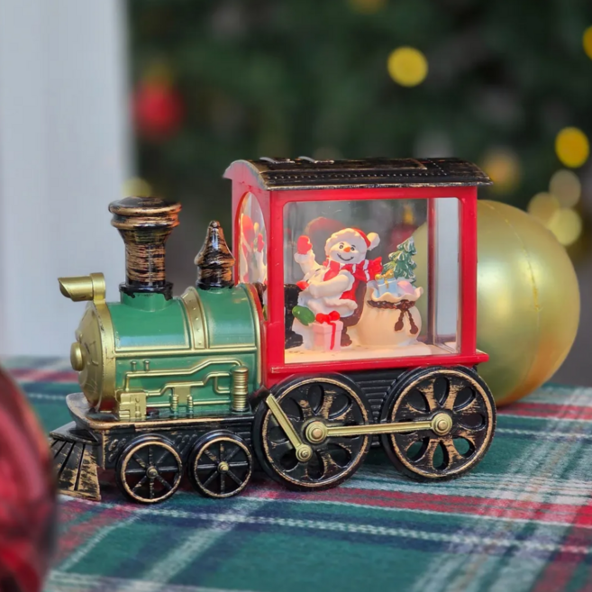 어반픽스 크리스마스 스노우볼 조명 기차 오르골, 1개, 눈사람