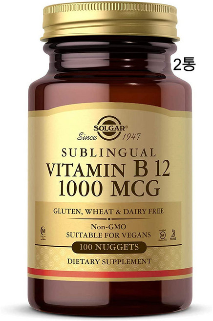 솔가 서브링구얼 비타민B12 1000mcg 100정 2개