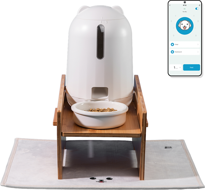 페키움 어플 연동 스마트 자동 급식기 정량배식 강아지 고양이 WIFI, 1세트, 3L, 페키움 스마트 자동 급식기 올인원 세트(멍멍이), 화이트