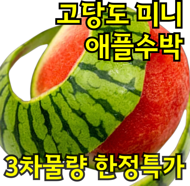 [50박스한정] 김재식농원 꿀즙뚝뚝 고당도 애플수박, 1박스, 4통