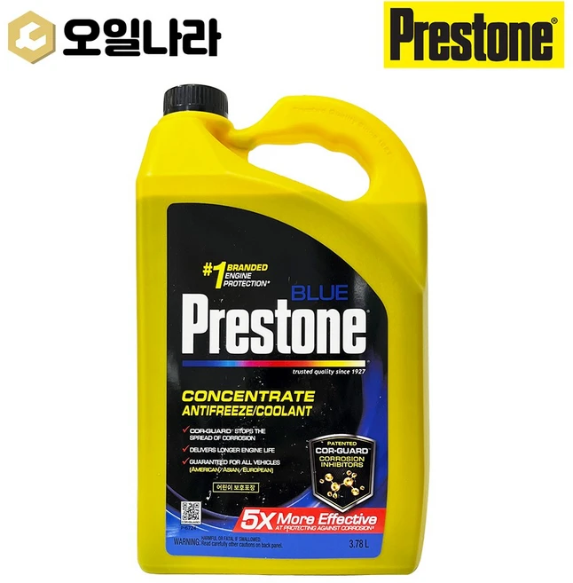 프레스톤 코가드 원액 블루 냉각수 부동액 3.78L / PRESTONE BLUE, 1개 - 쿠팡