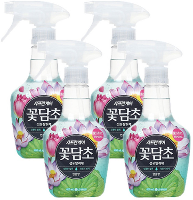 샤프란 꽃담초 섬유 탈취제 연꽃향 1+1, 400ml, 2세트