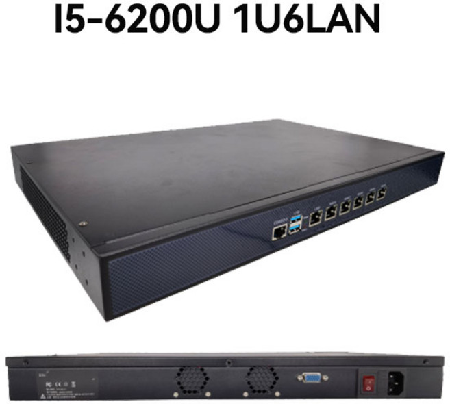 BEBEPC 1U 방화벽 어플라이언스 네트워크 보안 서버 게이트웨이 리눅스 Pfsense 랙 마운트 PoE i5 3210M 38, 01 NO RAM NO Storage, 06 I5-6200U 1U6LAN