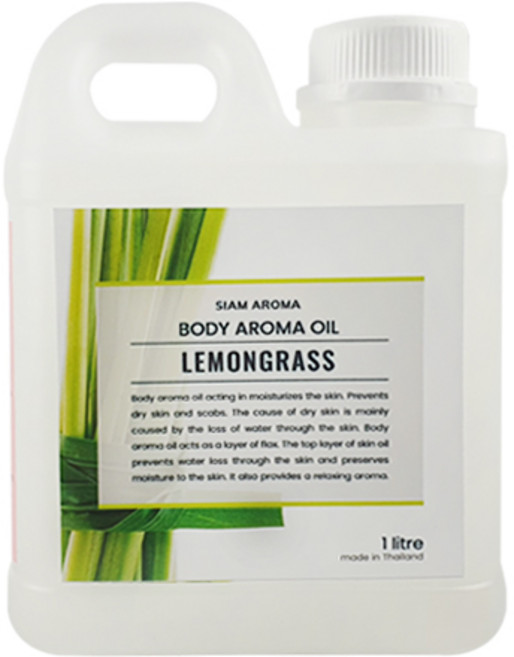 [우리들가게] 태국 바디 아로마 오일 1L 레몬그라스향 바디오일, 1개