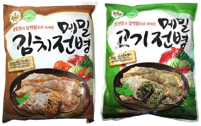준푸드 메밀고기전병2.1kg + 메밀김치전병2.1kg, 1세트, 2.1kg