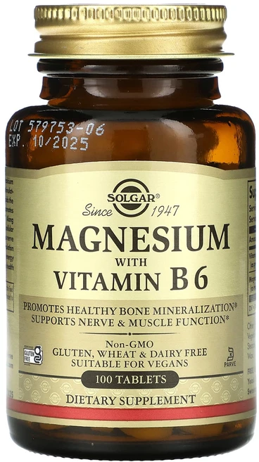 솔가 마그네슘 비타민 B6 포함 타블렛, 100정, 3개 - 쿠팡