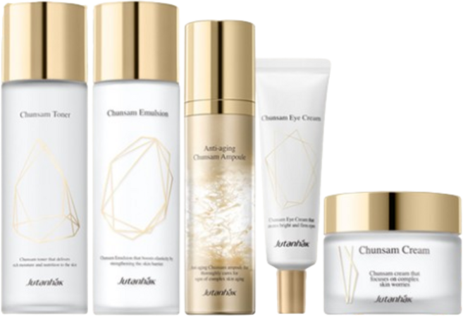 한국화장품 쥬단학 천삼 기초세트, 1세트