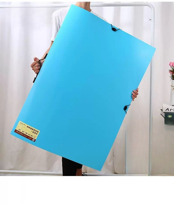 초대형 파일 가방 대용량 포트폴리오 보관함 과외 아트 대학생 도면 방수, 1개, 업그레이드형 블랙