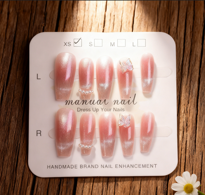 FAINAL SENSE 롱컷 네일팁 네일팁 젤 네일 아트 디자인 컬렉션, 1개, G132-S