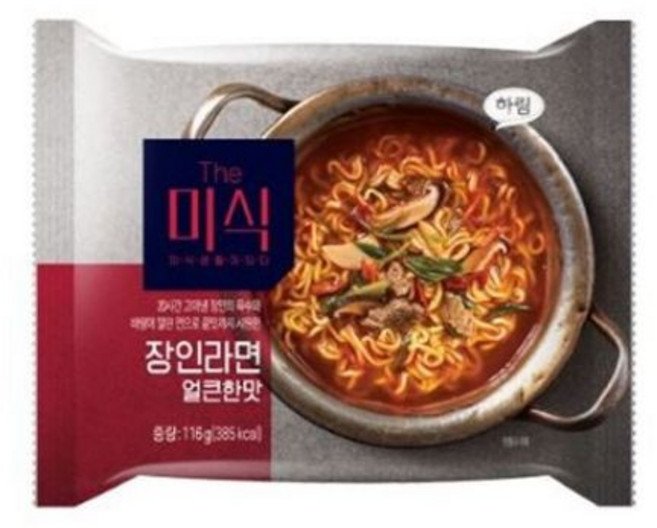 하림 The미식 장인라면 얼큰한맛 4입 총3