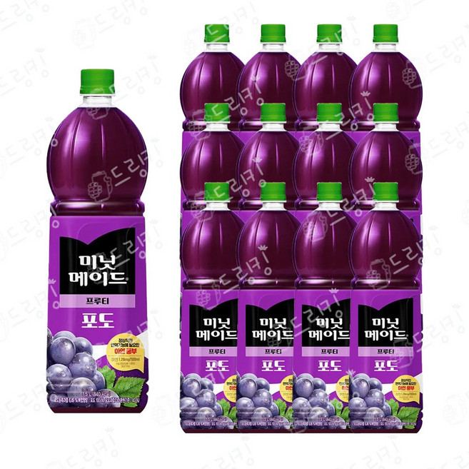 미닛메이드 포도주스, 1.5L, 12개