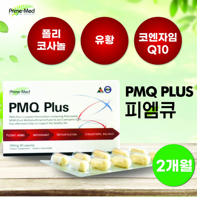 폴리코사놀 PMQ PLUS, 1개, 60정 - 쿠팡