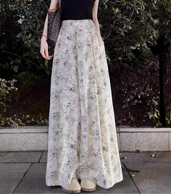 쁘띠꼬모 여성용 꽃무늬 와이드 팬츠 플라워 캐주얼 여름바지 W 532780