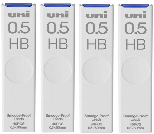 유니 샤프심 0.5mm UNI UL-S-0.5, 1세트, 0.5 (HB+HB+HB+HB)