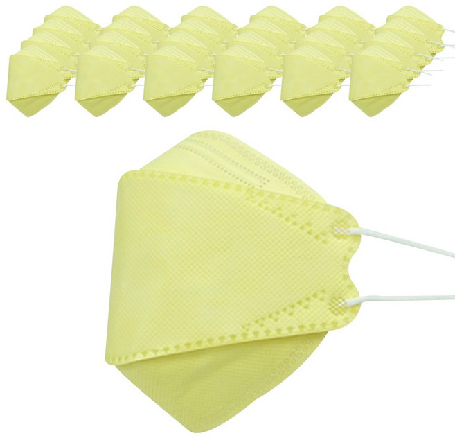 대하 올데이 컬러 마스크 KF94, 25매입, 1개, 노란색