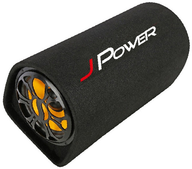 J Power JP-SUB-02 重低音砲 汽車音響 支援USB/TF卡播放 附家用/車用電源轉換器, Black
