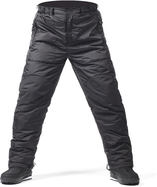 모토스탠스 오토바이 겨울 방한바지 배달 라이더 바이크팬츠, 블랙