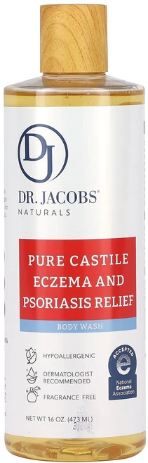특별한효과 Dr. Jacobs Naturals 퓨어 카스티야 습진 및 건선 완화 바디 워시 향료 무함유 473ml(16oz) 곧일시품절됩니다, DrJacobsNaturals퓨어카스티야습진및건선완화바, 1개, 473ml - 쿠팡