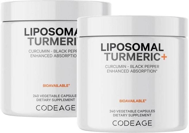 코드에이지 리포좀 터메릭 커큐민 캡슐 Codeage Liposomal Turmeric+, 2개, 240정