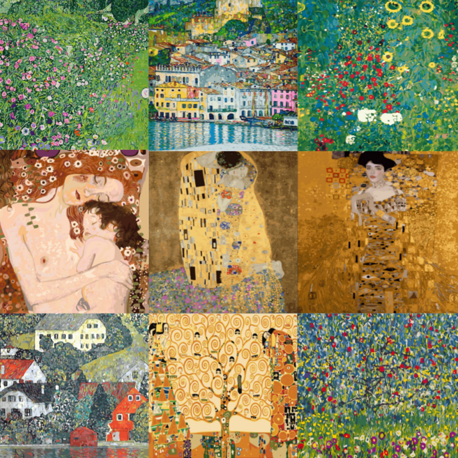 모모픽스페인팅 클림트 키스 사과나무 해바라기 아터호숫가 생명의 자 diy 명화그리기 아크릴 유화 색칠하기 명작 인테리어 그림 선물, H04 클림트의 엄마와 아기