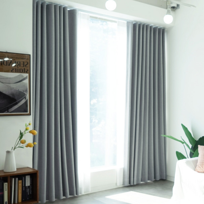 휴인홈 미드나잇 형상 가공 100% 암막커튼 - 핀형