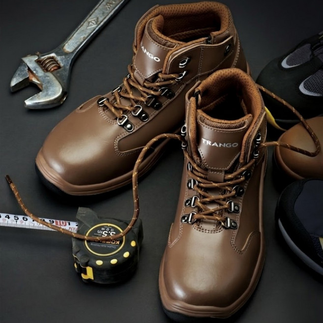 트랑고 KCS인증 메모리폼 쿠션인솔 발편한 고강도 방탄 논슬립 안전화 TR-606