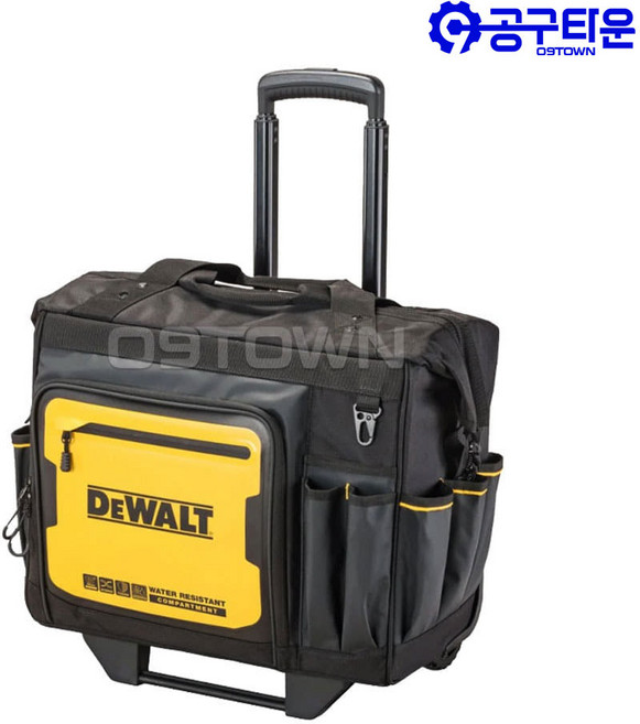 디월트 DWST60107-1 프로 이동식 리지드백 27포켓 공구가방 방수플레이트 캐리어형, 1개