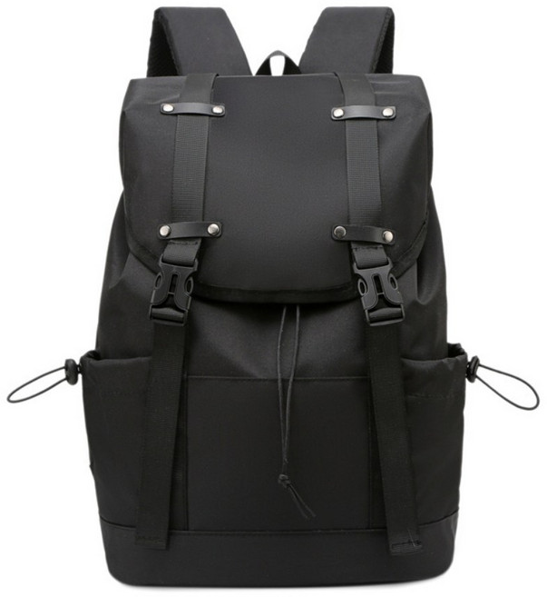 輕量防水後背包 筆電通勤大容量背包 男生運動電腦背包, 黑色