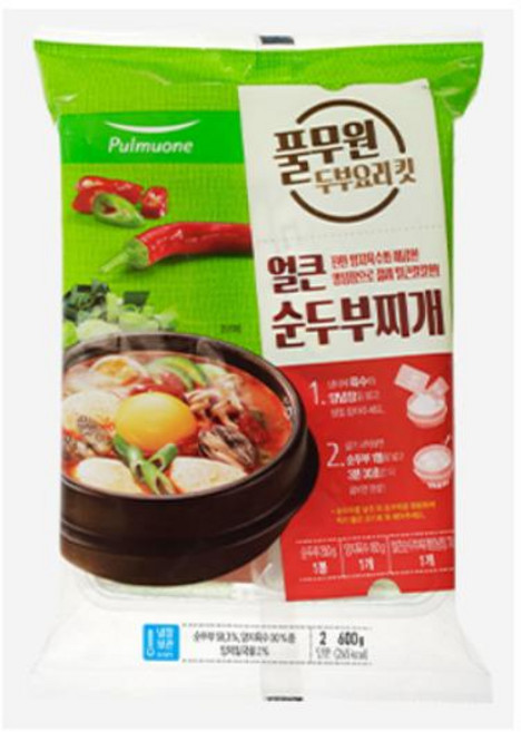 풀무원식품 얼큰 순두부찌개 KIT 600g, 5개
