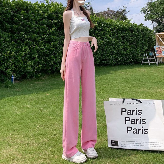 페이준 여성 청바지 봄가을 캐주얼 일자 청바지 루즈핏 하이웨스트 데님 팬츠 8컬러 HNZ051