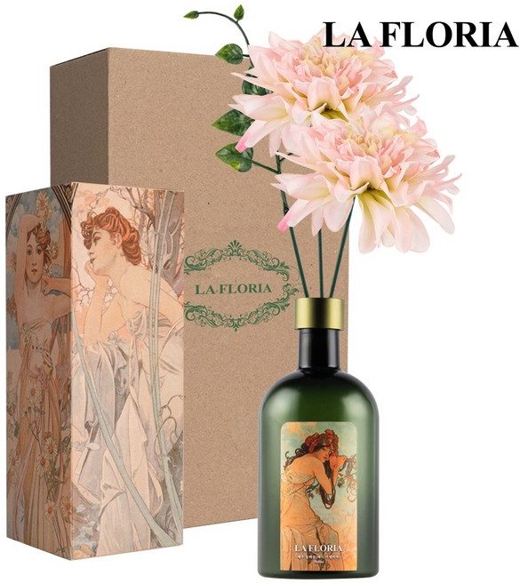 라플로리아 꽃 디퓨저, 1개, 500ml, S3. 제주 동백 향/B3. 달리아L12/핑크