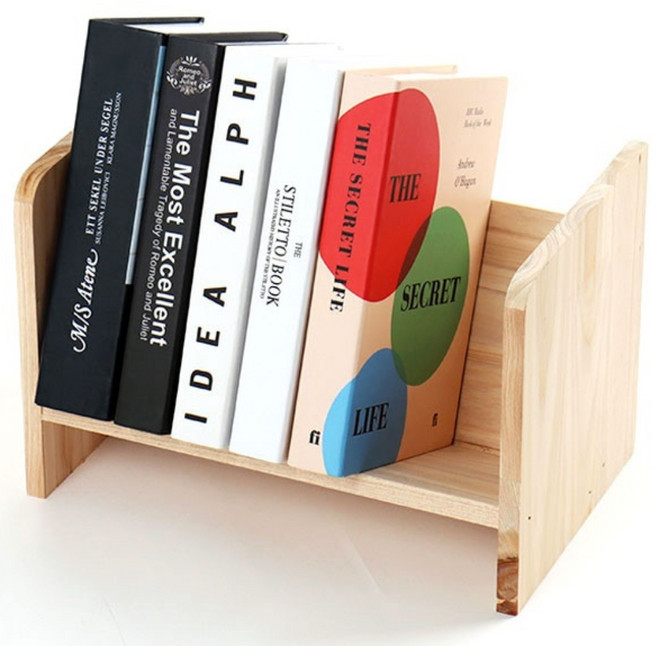 삼나무 원목 책상위 책꽂이 300 경사형, 1단