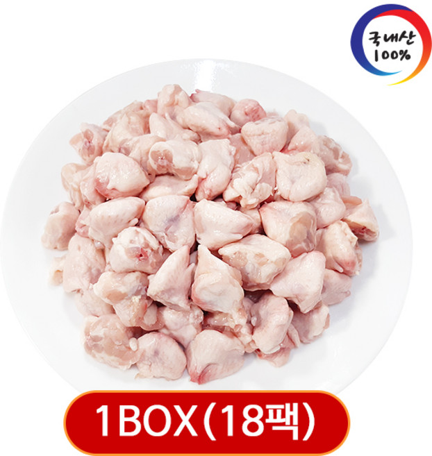 가나안식품 [도매] 닭꼬리 18팩 대용량 업소용 국내산 본지리 닭엉덩이살 닭특수부위 이자카야 꼬치구이, 1kg, 18개