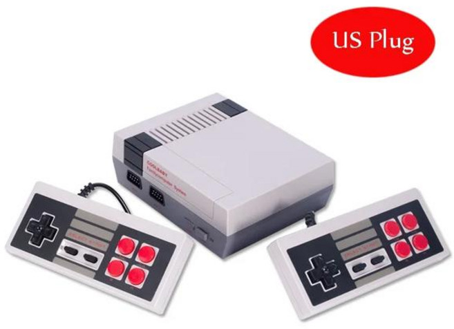 휴대용 가족 레크리에이션 비디오 콘솔 AV 출력 레트로 내장 620 클래식 게임 듀얼 게임 패드 플레이어 장난감 휴일 Gif, [01] US Plug-620 Games, 2) US Plug-620 Games