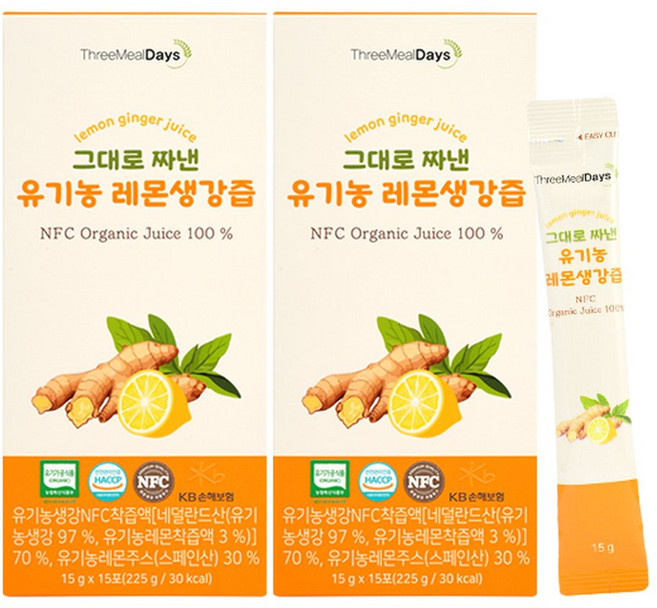 트리밀데이즈 그대로 짜낸 레몬생강즙 15g 15포 2개
