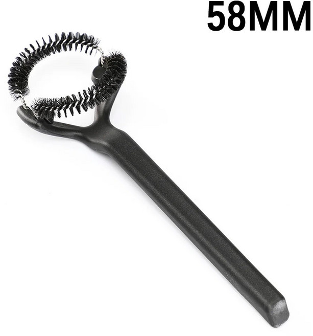 교체 가능한 커피 메이커 그라인더 브루잉 청소 도구 에스프레소 머신 51mm 58mm, [02] 58mm Brush, 1개