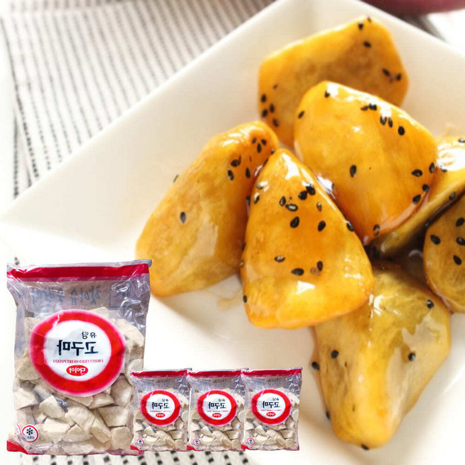 냉동 유탕 고구마 튀김 2kgx4 튀긴 빠스 맛탕 마탕 피스 업소용 대용량, 4개