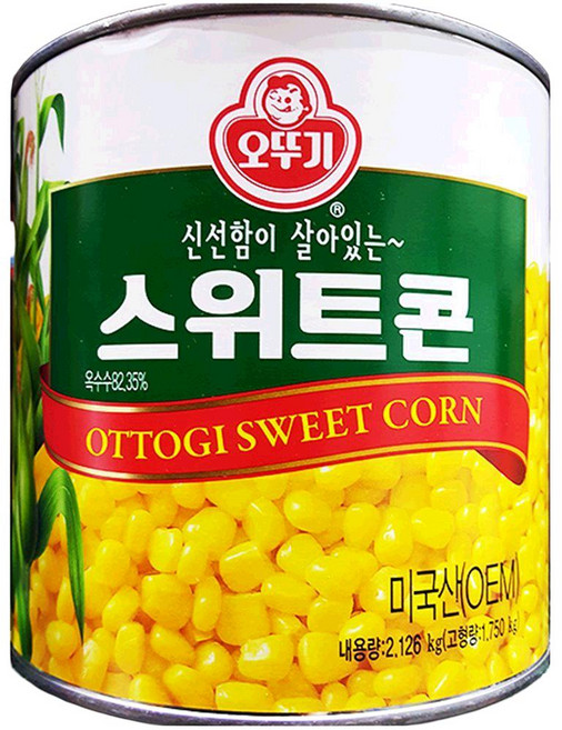 오뚜기 스위트콘캔 2.12K 6개 통조림 샐러드재료 업소용, 2.12kg