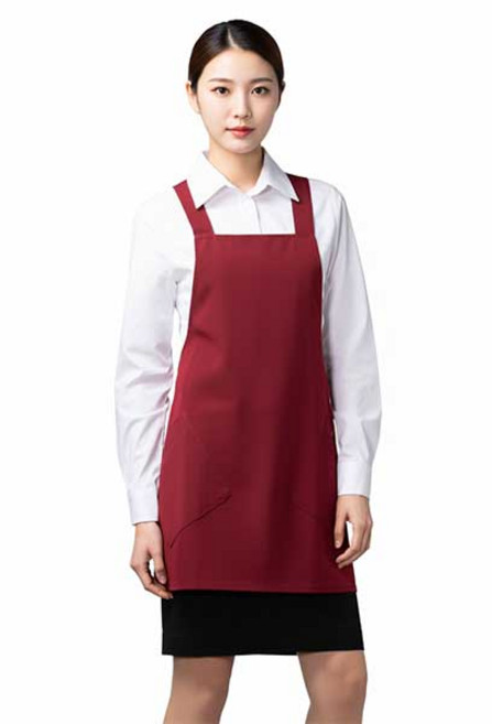 요들/핑클 숏 미니 앞치마/YA066/미용/미용실/가운/유니폼/폴리에스테르100%, YA066 와인, 1개