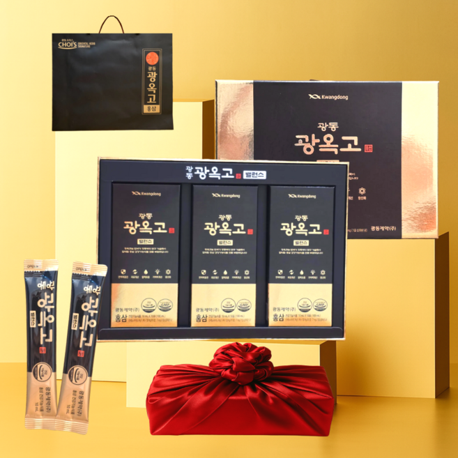 광동제약 6년근 홍삼정 활력 스틱 진액 30포 +쇼핑백 면역력 피로개선 혈액흐름 기억력개선 항산화(건강기능식품). 1개, 3개, 300ml