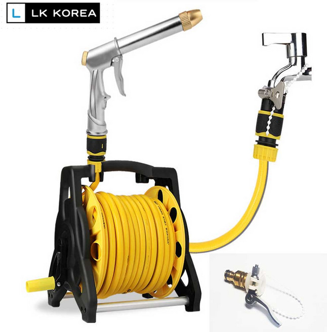 릴호스 세차호스 호스 고압분사기 물 정원 호수, 25m, 1개